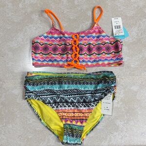 Colorful Patterned Kids Bikini